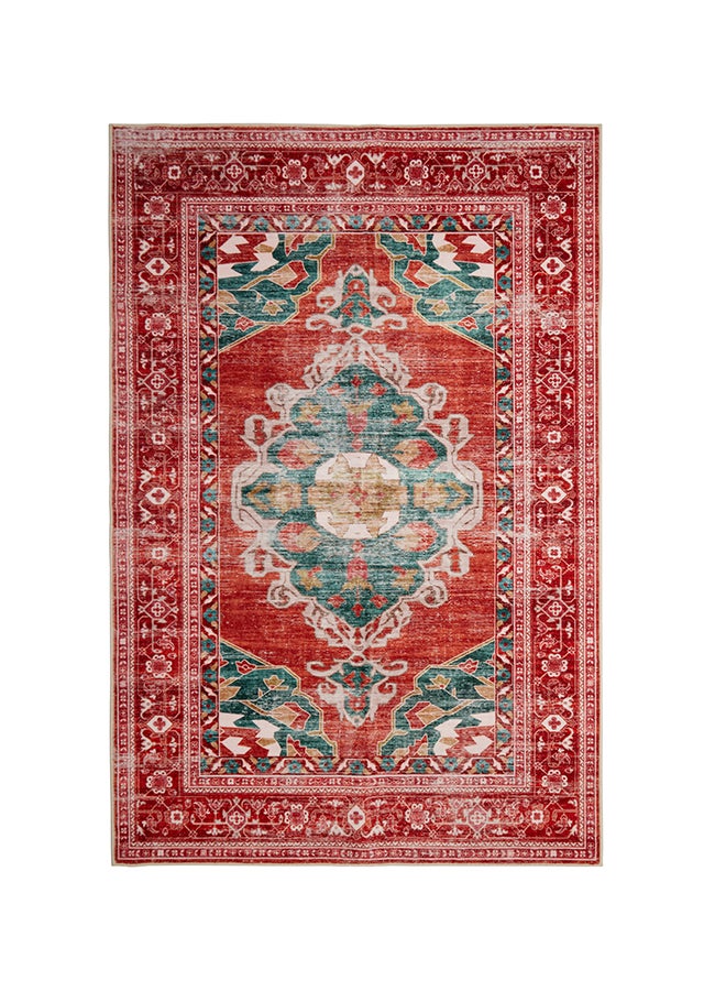 Noon East Carpet Rug Anti-Slip-  Size- 274 x 366 cm - 9x12 ft | Royal Heritage Design | Color- Brick Red| Ideal as Carpets for Living room, Bedroom & Office. Perfect for large spaces - Image 1